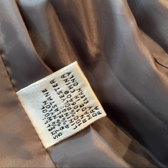 Petite gray striped wool blazer with single button closure - Picture 6 of 8